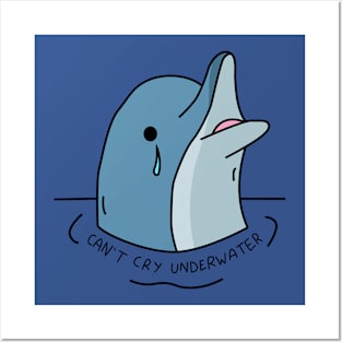 Dolphin, can't cry underwater! Posters and Art